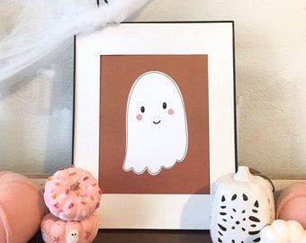 Decoración de Halloween para niños, arte de Halloween, decoraciones fantasma, decoración de Halloween imprimible, fiesta de Halloween, lindo Halloween imprimible