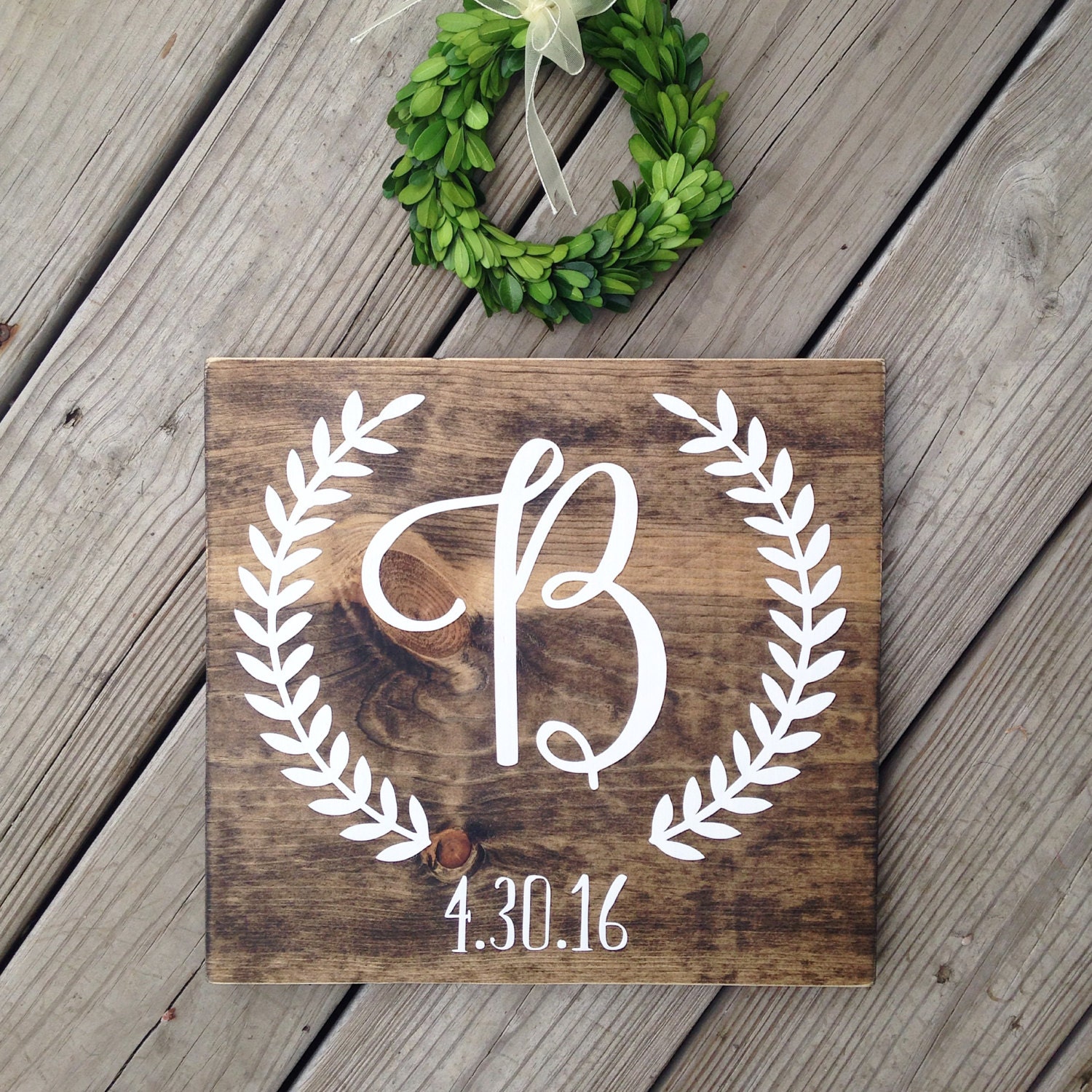 Initial Sign Wood Sign Bridal Shower Gift Wedding Gift Family Name Sign Housewarming Gift Anniversary Gift Wall Decor