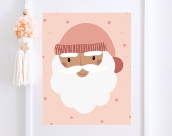 Santa Printable Art, Magical Christmas, Christmas Printable Art, Whimsical Christmas, Holiday Decor, Christmas Decor, Boho Christmas, 8x11"