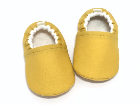mustard baby shoes