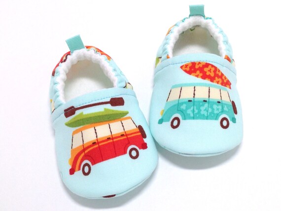 Volkswagen Baby Shoes Soft Sole Baby Shoes Vw Van Baby Etsy