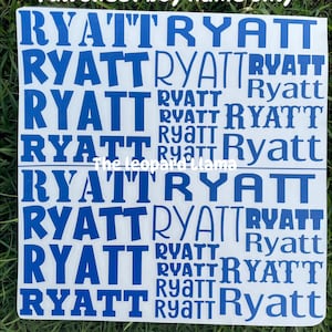 Personalized Vinyl Monogram Decal Sheet| Sheet of Monograms| Back to school| Vinyl Decal Sheet | Custom Monogram| Preppy Teen| Laptop decal bild 6