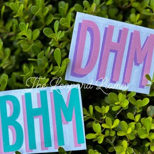 Block Shadow Monogram Decal ,Initial Monogram decal, Block shadow monogram, Vinyl monogram, Monogrammed Cup Decal, laptop decal