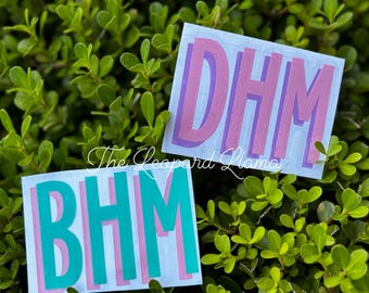 Double layer Monogram Decal: Personalized Vinyl Initial Decal for laptops, cars, cups and more