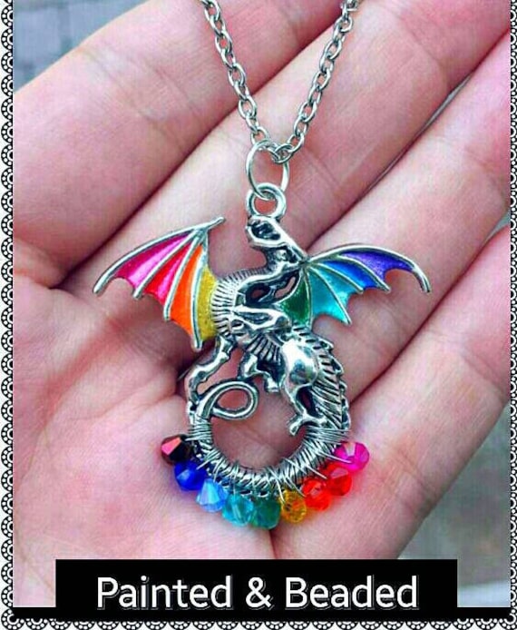 Beautiful Season DIY Blue Wing Dragon Pendant Necklace Dragon Necklace Dragon Jewelry Dragon Pendants Fantasy Dragon Necklaces