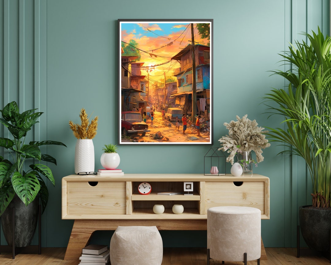 A Glimpse Into the Slums Printable Art Etsy
