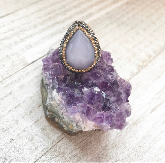 Swarovski Ring- Pave Ring- Swarovski Crystals- Adjustable Ring