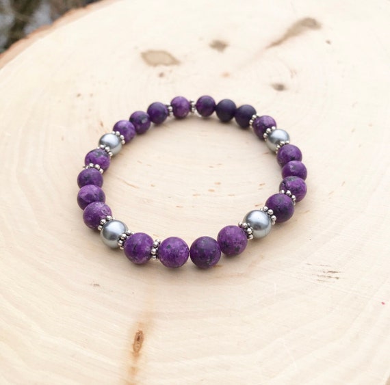 Intention Bracelet- Crystal Intention Bracelet- Reiki Infused Jewelry- Beaded Bracelet- Jasper
