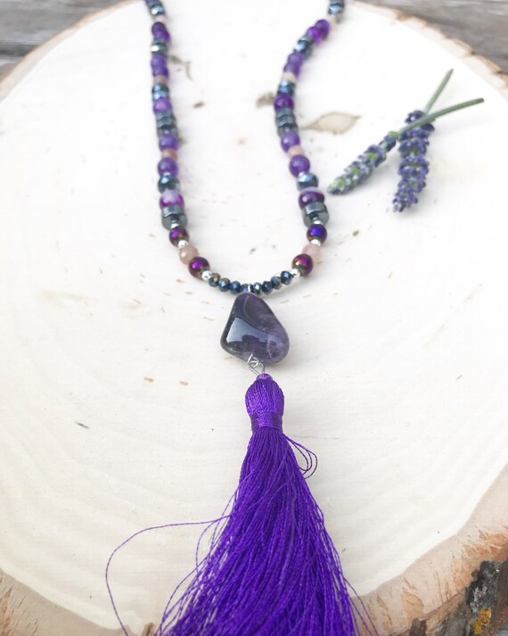 Amethyst Dream Necklace- Amethyst Necklace- February Birth Stone Necklace- Gemstone Necklace