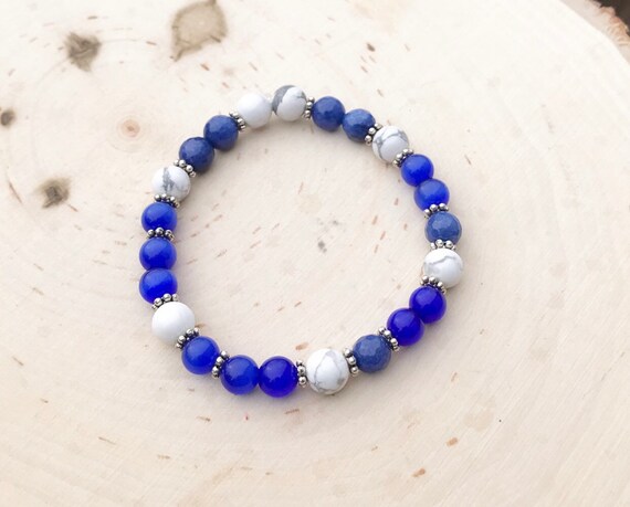 Intention Crystal Bracelet- Protection Intention Bracelet- Crystal Bracelet- Beaded Bracelet- Jade