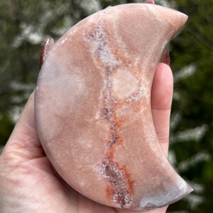 Pink Amethyst Moon- Pink Amethyst Druzy- Moon Carving- Pink Gemstone- Pink Crystal- Amethyst- Amethyst Moon with Druzy