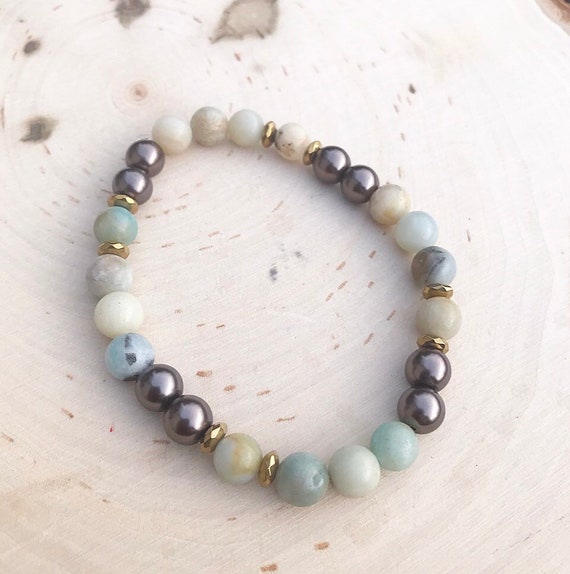 Intention Bracelet- Healing Crystal Bracelet- Intention Jewelry- Reiki Bracelet- Amazonite Jewelry