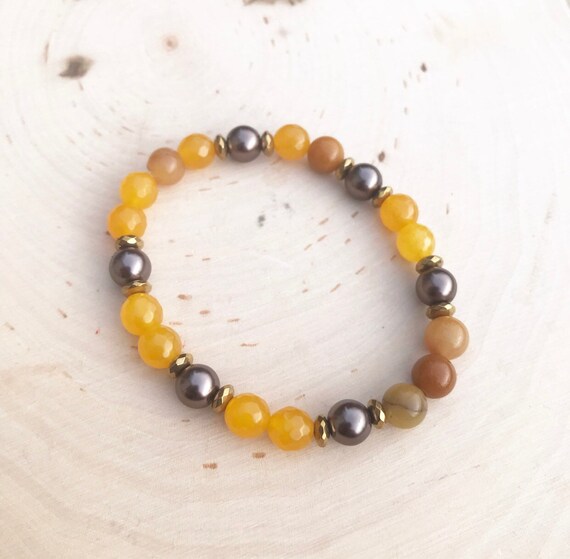 Intention Bracelet- Crystal Bracelet- Jade Bracelet- Reiki Infused Jewlery