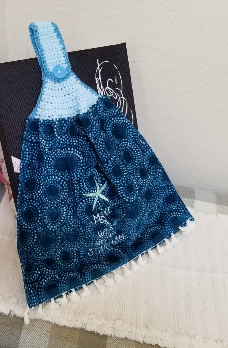 Grateful Heart Double Crochet Top Kitchen Towel