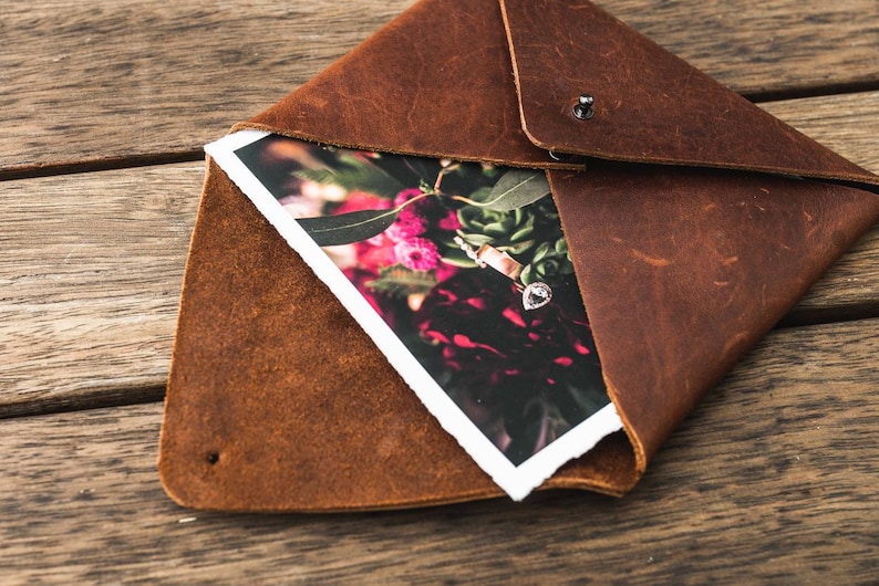 LARGE 6x8 INCH SIZE Handmade Premium Leather Envelope for Etsy