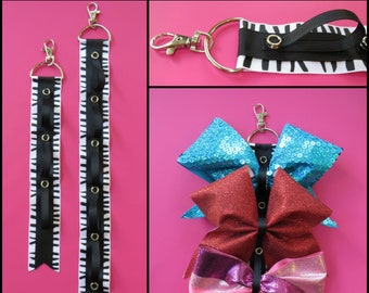 Cheer bow holder, cheerleading gifts, cheerleader bow, cheer bow, cheerleader backpack bow hanger, sports, gifts for her