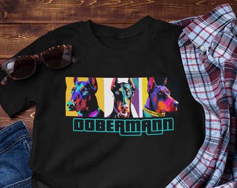 I LOVE DOGS~ DOBERMANN Original Abstract Pop Art Design Series T shirt hoodie sweatshirt