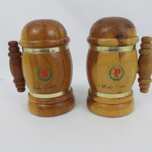 Wooden Rooster and Chicken Long Handled BBQ Salt and Pepper Shakers by Westwood Products