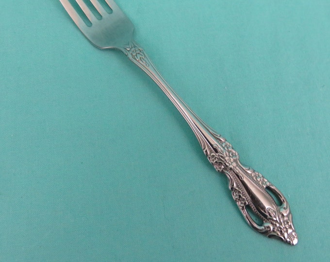 Oneida Raphael Dinner Fork Stainless Pierced Handle Floral Etsy