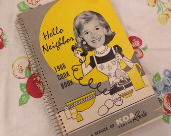 Hello Neighbor 1966 Cookbook KOA Radio Denver Colorado Fundraiser