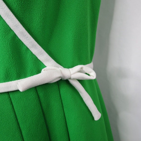 Vintage Kay Windsor Green White Dress early 1960s… - image 3
