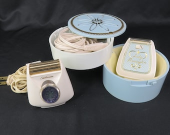 Lote de 2 maquinillas de afeitar eléctricas que funcionan, afeitadora Lady Remington con caja e instrucciones y Light Up Lady Sunbeam