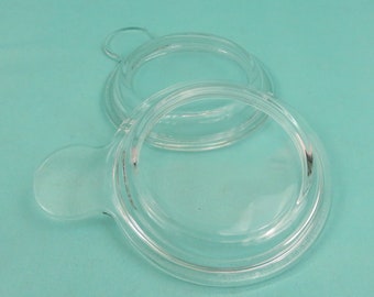 Juego de 2 tapas redondas de repuesto de vidrio transparente Pyrex P-150-C con asa para tazones Corning Ware Grab It - Solo tapas