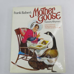 Frank Baber&#39;s Mother Goose Nursery Rhymes 1975  1st Edition Gramercy Press -  Children&#39;s Book Color Illustrations with Dust Jacket