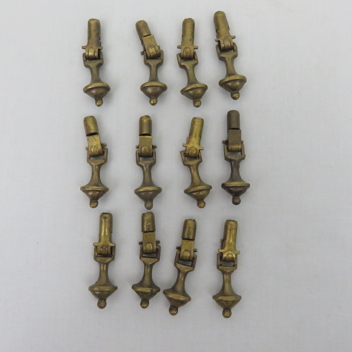 Vintage Brass Pendant Drawer Pulls Lot of 4 8 or 12 Small Etsy