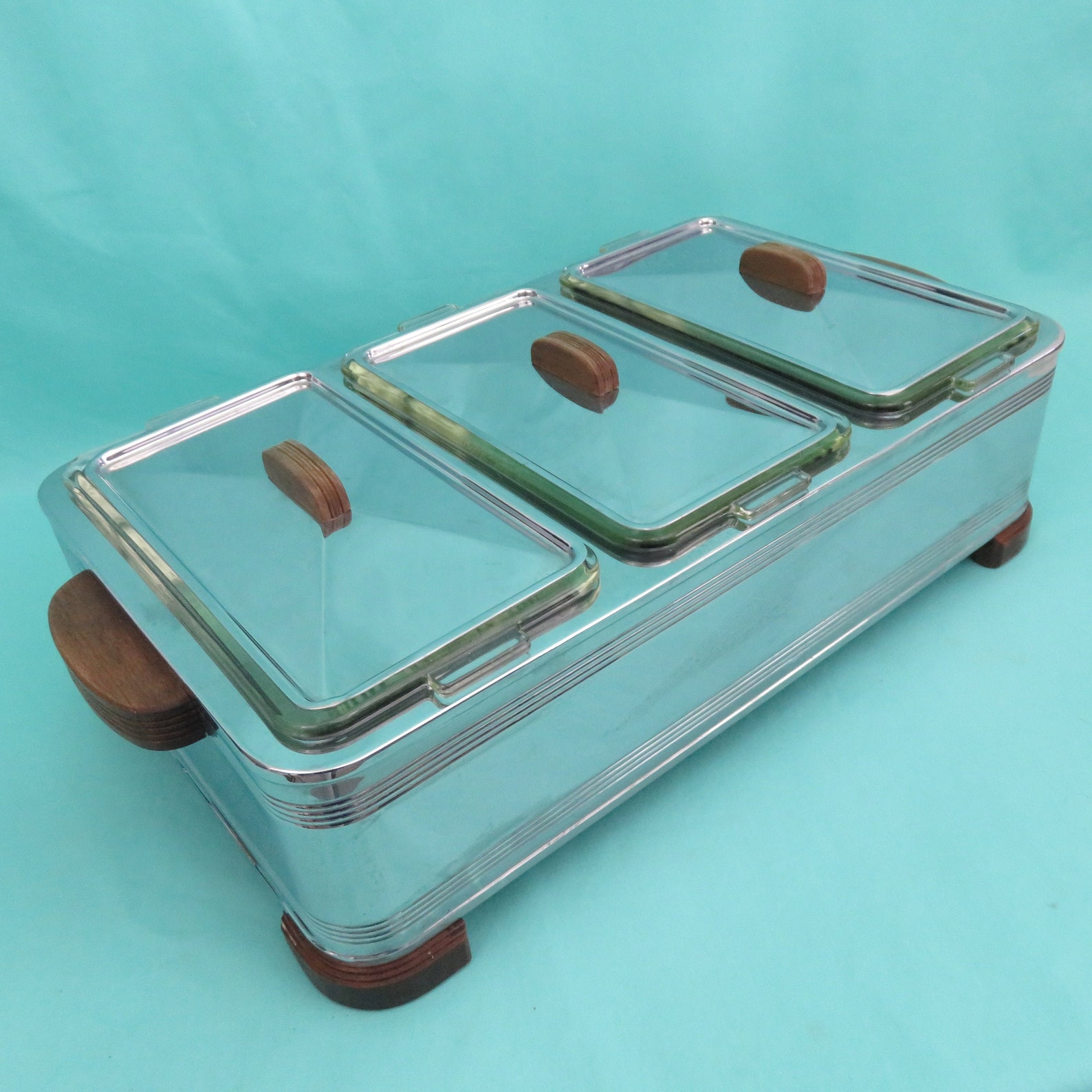 Ekco Glasbake Hostess Tabletop Electric Food Warmer Chrome Etsy