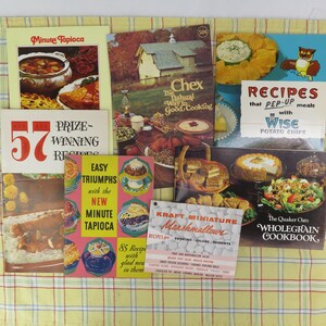 Lot of 7 Name Brand Cook Booklets Tapioca Marshmallows Heinz KetchupcChex Quaker Potato Chips Recipes