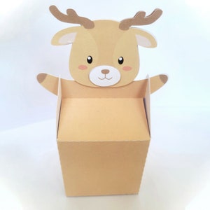 Reindeer Favor Box Candy Gift Party Favor Treat Box Christmas Favor Box Reindeer Box Christmas Treat Box Reindeer Favor Silhouette Studio