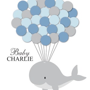 Whale Guest Book Whale Birthday Guest Book Alternative Whale - Etsy