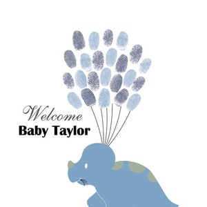 Baby Shower Guest Book Alternative Dinosaur Children Kid Birthday ...