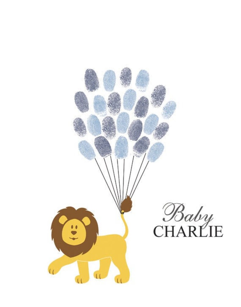 Baby Shower Guest Book Alternative Lion Baby Shower Lion Etsy