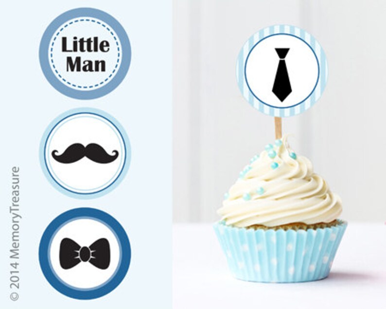 Little Man Baby Shower Cupcake Toppers Printable Mustache Baby Etsy Little Man Baby Shower Cupcake Toppers Printable Mustache Baby Etsy