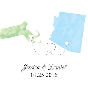 State Guest Book Watercolor Wedding State Guest Book Alternative Watercolor Custom Wedding Guest book Ideas State Guestbook Watercolor