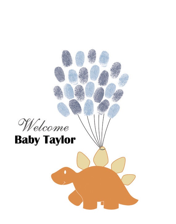 Baby Shower Guest Book Alternative Dinosaur Children Kid | Etsy