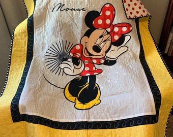 Mini Mouse Baby Quilt Toddler Car or Wheelchair Quilt