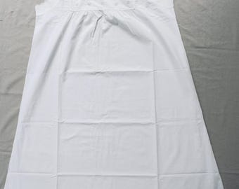 Antique French Linen /Antique French Linen Slips/ Nightgown  with Embroidery & Heavy Linen Apron