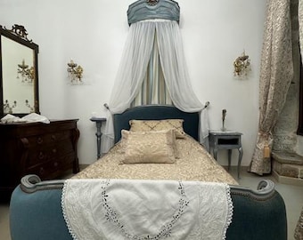 Antique French Linen / Hand Made Lace Tablecloth