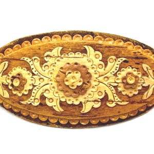 Birch Bark  Barrette with Automatic Clasp  .