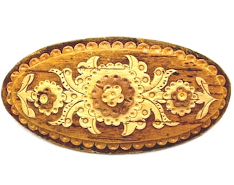 Birch Bark  Barrette with Automatic Clasp  .