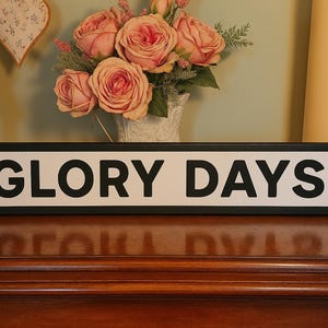 Glory days Indoor Customisable Bruce Springsteen Raised Lettering Faux Cast Iron Effect Sign Plaque Perfect Home Decor Gift