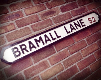 Bramall Lane Old Fashioned Faux Cast Iron Customisable Sheffield Street Sign Perfect Home Decor Plaque Gift