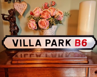 Villa Park Football Ground Indoor Faux Cast Iron Effect Street Sign
