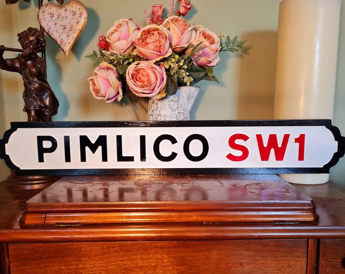 Pimlico Indoor Faux Cast Iron Old Fashioned Effect London Street Sign
