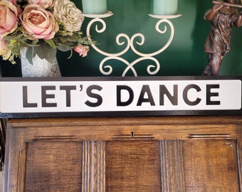 Let's Dance Indoor Customisable David Bowie Raised Lettering Faux Cast Iron Effect Sign Plaque Perfect Home Decor Gift