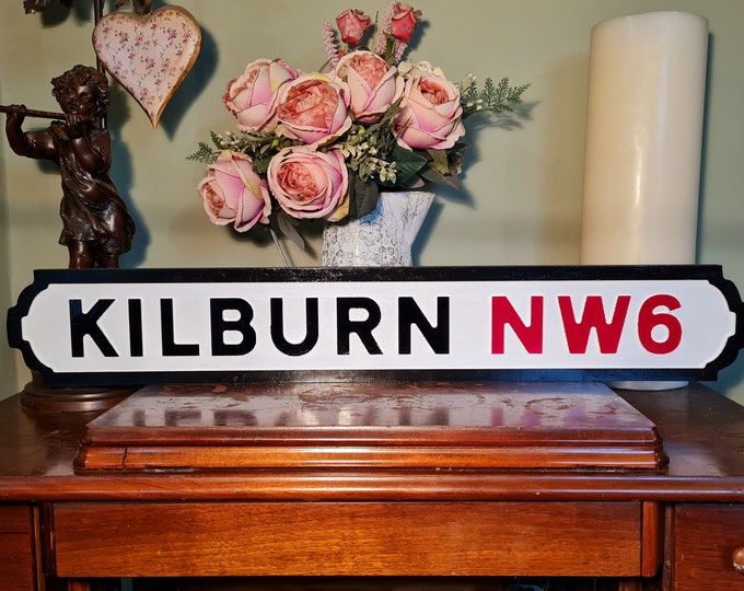 Kilburn Indoor Faux Cast Iron Old Fashioned Effect London Street Sign