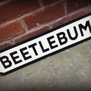 Blur Inspired Beetlebum Old Fashioned Faux Cast Iron Customisable London Street Sign Perfect Home Plaque Decor Gift